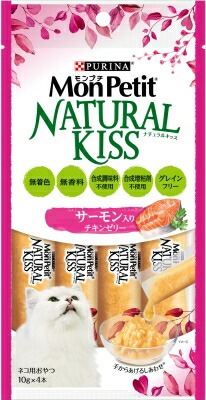 モンプチ　ナチュラルキッス　サーモン入りチキンゼリー キャットフード ネスレ日本 ペット フード 40ｇ