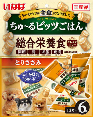 いなば　ちゅーるビッツごはん　とりささみ12ｇ×6袋 いなば　ペットフード　ペット