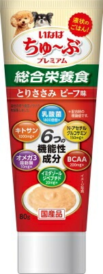 いなば　ちゅーぶプレミアム　とりささみ　ビーフ味80ｇ いなば　ペットフード　ペット