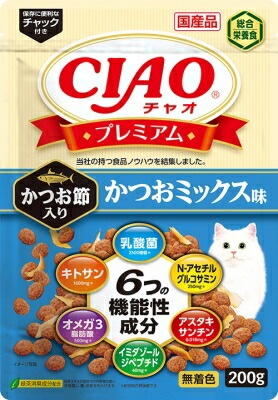 ＣＩＡＯ　プレミアム　かつお節入り　かつおミックス味200ｇ いなば　ペットフード　ペット