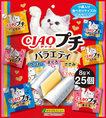 ＣＩＡＯプチ　バラエティ8ｇ×25個 いなば　ペットフード　ペット