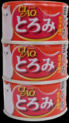 3Ａ-42　とろみ　ささみ・まぐろ　カツオ節入り80ｇ×3 いなば　ペットフード　ペット