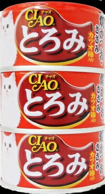 Ａ-48チャオとろみ焼かつおささみカツオ節入り3缶80ｇ×3 いなば　ペットフード　ペット