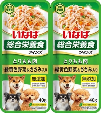 ｔｗｉｎｓ　とりもも肉＆緑黄色野菜・ささみ入り　ＴＷ-03　40ｇ×2 いなば　ペットフード　ペット