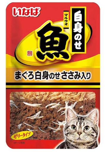 マルウオ白身のせパウチまぐろ白身のせささみ入り40ｇ いなば　ペットフード　ペット