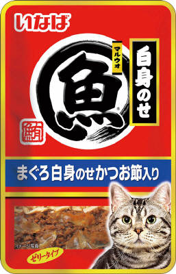 マルウオ白身のせパウチまぐろ白身のせかつお節入り40ｇ いなば　ペットフード　ペット