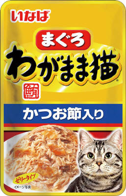 わがまま猫まぐろパウチかつお節入り40ｇ いなば　ペットフード　ペット