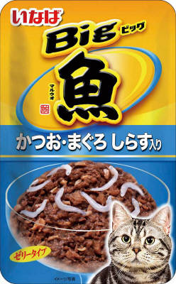 Ｂｉｇマルウオかつお・まぐろしらす入り80ｇ いなば　ペットフード　ペット