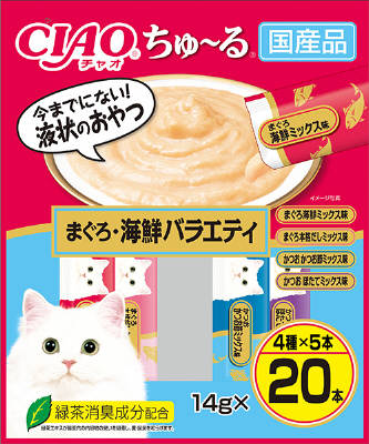 ＣＩＡＯ　ちゅーる　まぐろ・海鮮バラエティ14ｇ×20本 いなば　ペットフード　ペット