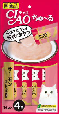 チャオちゅーるサーモン＆とりささみ14ｇ×4本 いなば　ペットフード　ペット