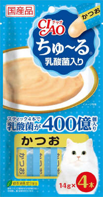 チャオちゅーる乳酸菌入りかつお14ｇ×4 いなば　ペットフード　ペット