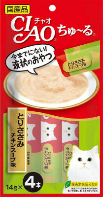 ＳＣ-107チャオちゅーるとりささみチキンスープ味14ｇ×4 いなば　ペットフード　ペット