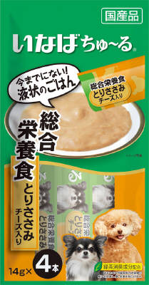 Ｄ-107 いなばちゅーる総合栄養食とりささみチーズ入り14ｇ×4 いなば　ペットフード　ペット