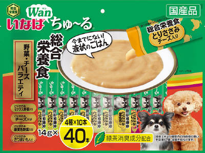 いなば　ちゅーる　総合栄養食　野菜・チーズバラエティ14ｇ×40本 いなば　ペットフード　ペット