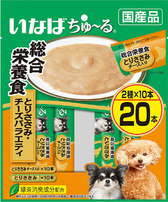 いなば　ちゅーる総合栄養食　とりささみ　チーズバラエティ14ｇ×20本 いなば　ペットフード　ペット