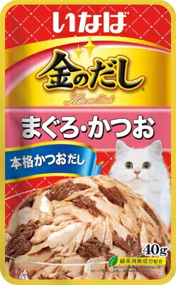 いなば　金のだしパウチ　まぐろ・かつお40ｇ いなば　ペットフード　ペット