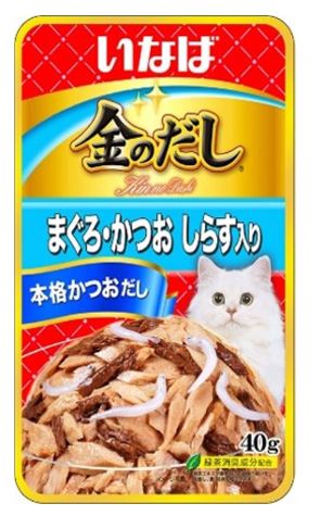 いなば　金のだしパウチ　まぐろ・かつお　しらす40ｇ いなば　ペットフード　ペット