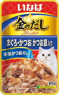 いなば　金のだしパウチ　まぐろ・かつお　かつお節入り40ｇ いなば　ペットフード　ペット