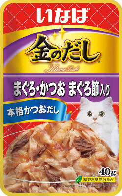 いなば　金のだしパウチ　まぐろ・かつお　まぐろ節入り40ｇ いなば　ペットフード　ペット
