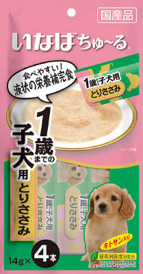 ちゅーる　1歳までの子犬用　とりささみ14ｇ×4本 いなば　ペットフード　ペット