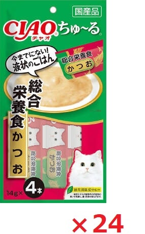 【24個セット】ＳＣ-158ちゅーる総合栄養食かつお14ｇ×4本 いなば　ペットフード　ペット まとめ買い