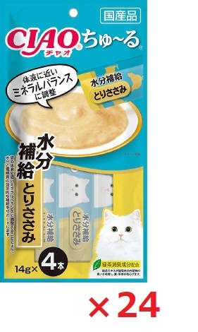 【24個セット】ちゅーる　水分補給　とりささみ14ｇ×4本 いなば　ペットフード　ペット まとめ買い