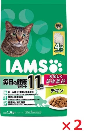 【2個セット】アイムス　11歳以上用　毎日の健康サポート　チキン 1．5ｋｇ マース ペット フード キャットフード まとめ買い