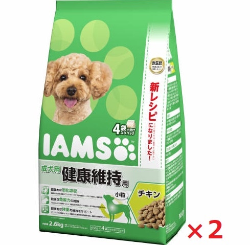 【2個セット】アイムス　成犬用　健康維持用　チキン　小粒 2．6ｋｇ マース ペット フード ドッグフード まとめ買い