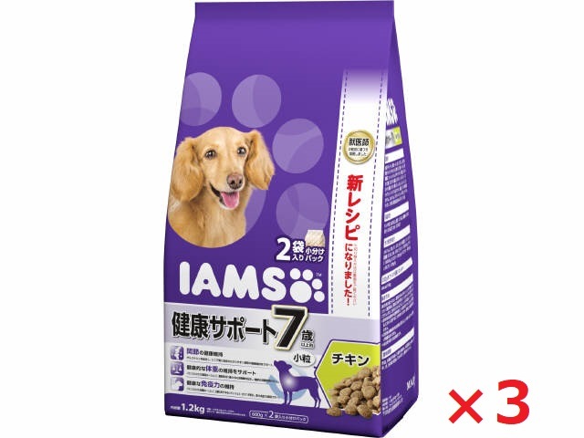【3個セット】アイムス　7歳以上用　健康サポート　チキン　小粒 1．2ｋｇ マース ペット フード ドッグフード まとめ買い