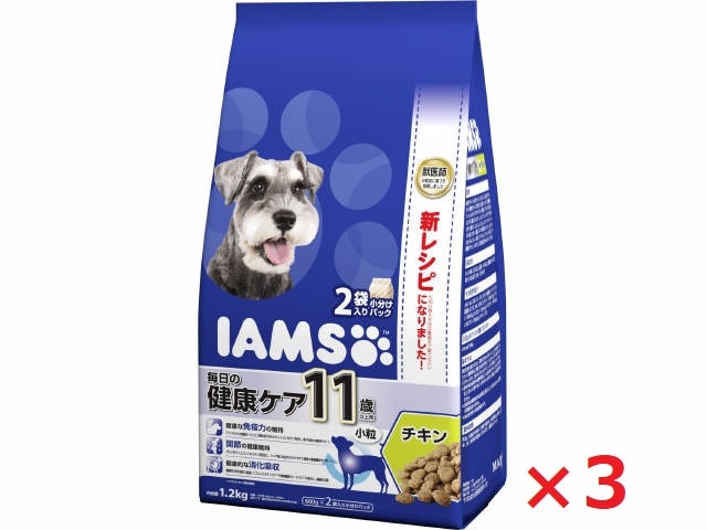 【3個セット】アイムス　11歳以上用　毎日の健康ケア　チキン　小粒 1．2ｋｇ マース ペット フード ドッグフード まとめ買い