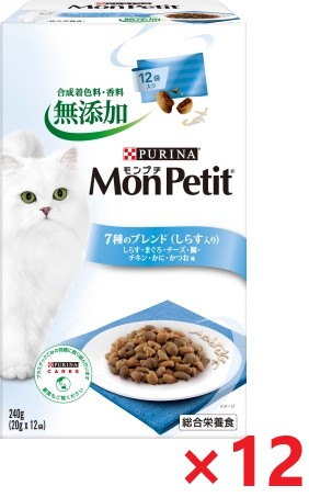 【12個セット】モンプチボックス7種のブレンド（しらす入り） キャットフード ネスレ日本 ペット フード 240ｇ