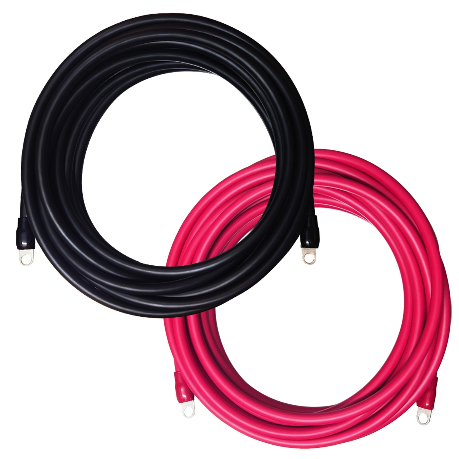 22sq 8m KIVケーブル 8mm穴 丸形圧着端子 ニチフ R22-8s 国内メーカー製 ケーブル 端子 絶縁キャップ付 バッテリー 並列 インバータ 電気機器用ビニル絶縁電線 KIV線 赤 黒セット ミンコタ 接続 800cm