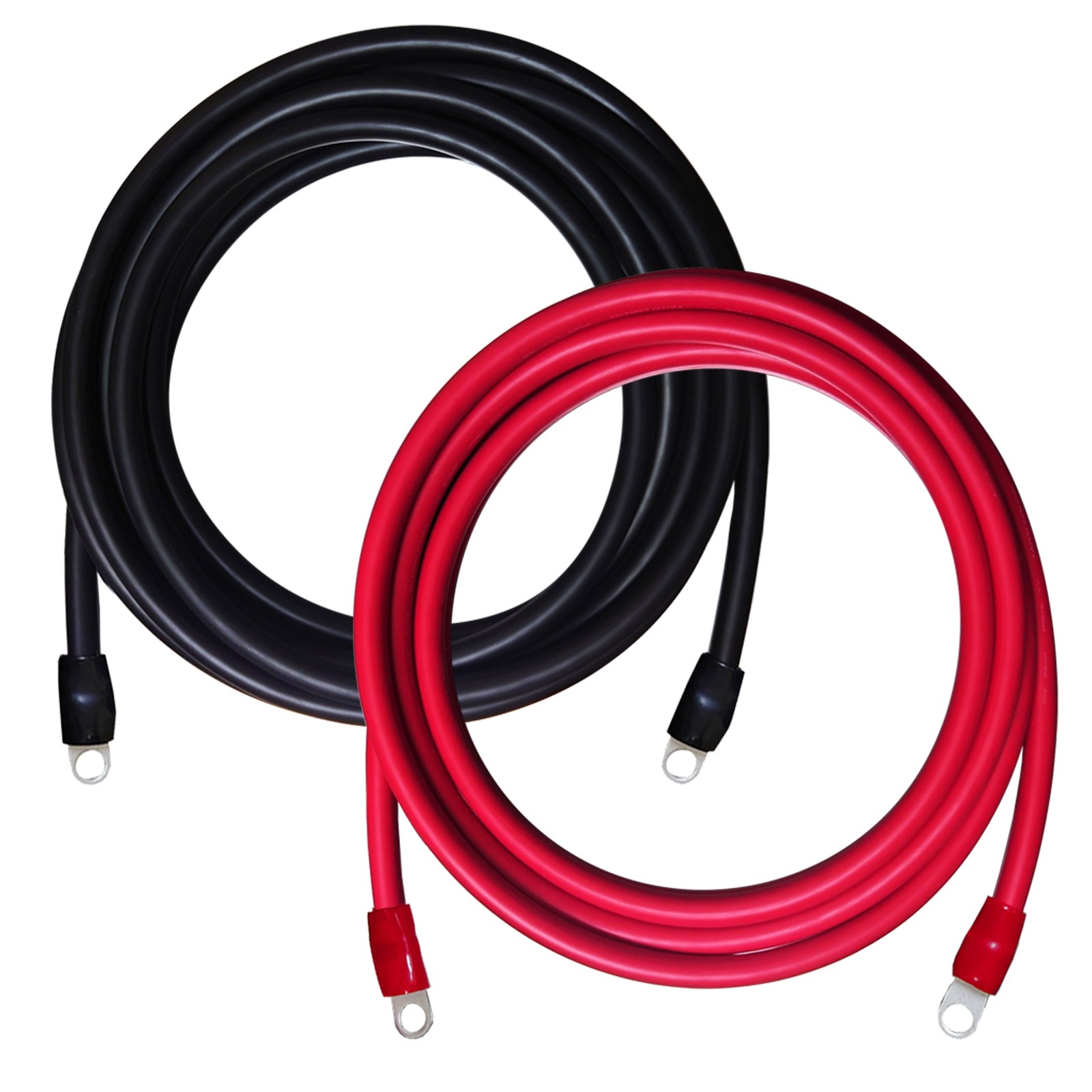 38SQ 5m KIV ケーブル R38-10S ニチフ 丸形圧着端子 10mm穴 絶縁キャップ 圧着 加工済 国内メーカー バッテリーケーブル 電気機器用ビニル絶縁電線 赤 黒セット 500cm