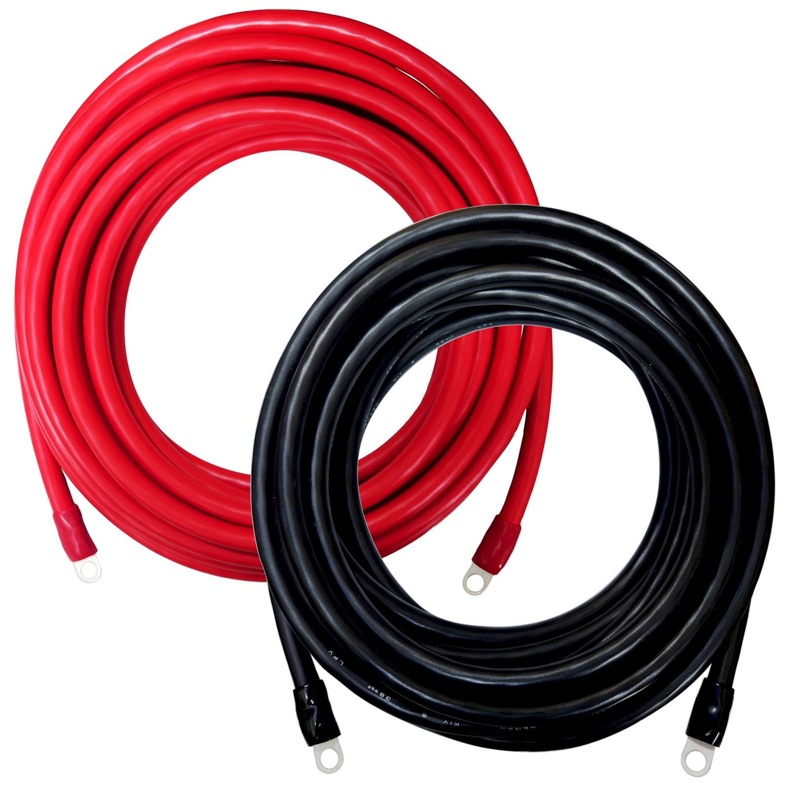 38SQ 10m KIV ケーブル R38-10S ニチフ 丸形圧着端子 10mm穴 絶縁キャップ 圧着 加工済 国内メーカー バッテリーケーブル 電気機器用ビニル絶縁電線 赤 黒セット 1000cm