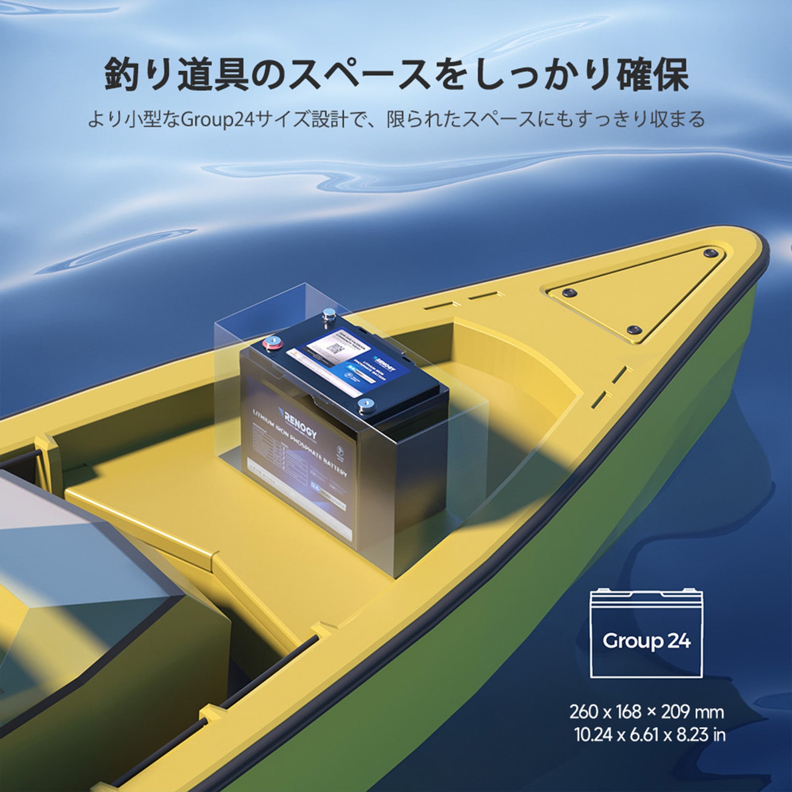 12V 100Ah リン酸鉄リチウムイオンバッテリー RENOGY トローリングモーター エレキモーター 適合 IP67 ABYC準拠 マリンバッテリー 釣り ボート 軽量 非常用電源 LiFePO4 船舶 アウトドア Bluetooth付