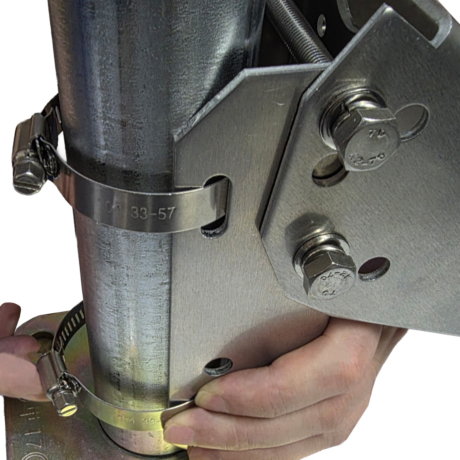 角度調整式 ソーラーパネル用 アルミ製 架台 耐腐食性 単管パイプ 支柱 バンド固定 汎用型 角度 15度 35度 45度 65度 固定台 DIY 自作用パーツ