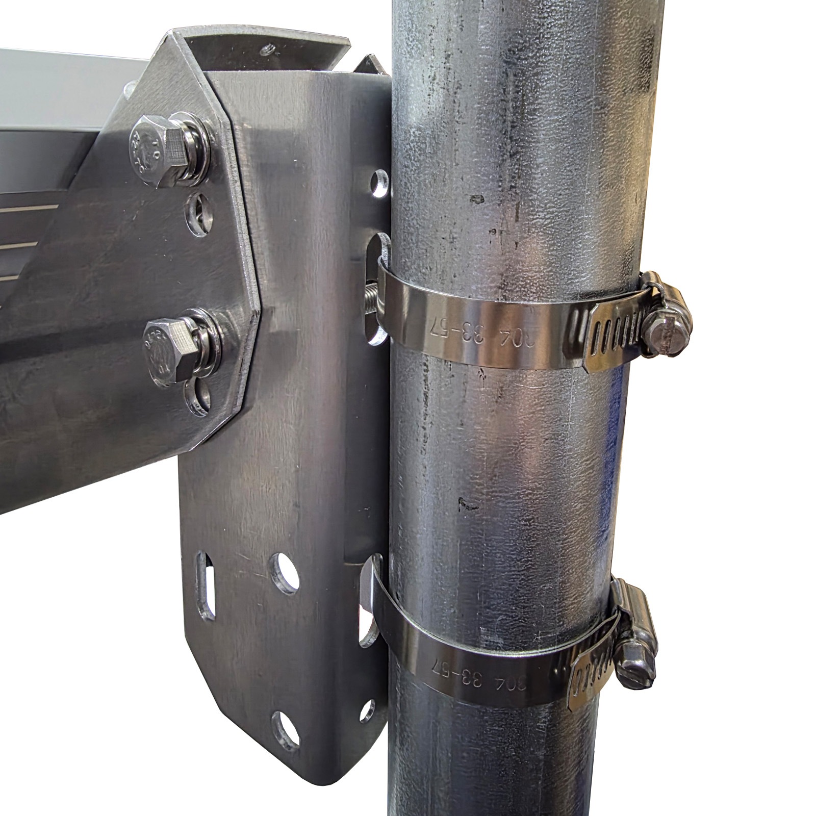 角度調整式 ソーラーパネル用 アルミ製 架台 耐腐食性 単管パイプ 支柱 バンド固定 汎用型 角度 15度 35度 45度 65度 固定台 DIY 自作用パーツ