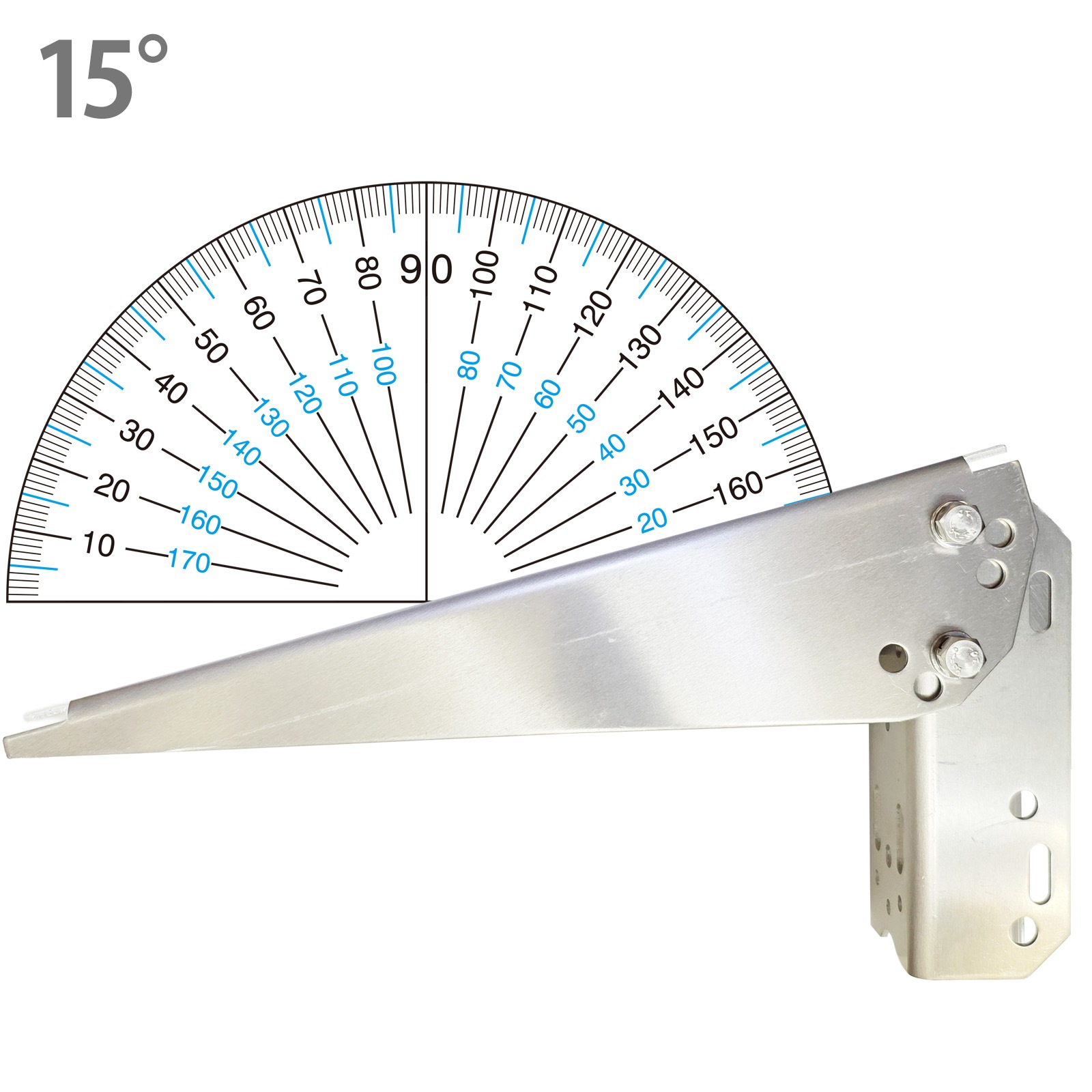 角度調整式 ソーラーパネル用 アルミ製 架台 耐腐食性 単管パイプ 支柱 バンド固定 汎用型 角度 15度 35度 45度 65度 固定台 DIY 自作用パーツ