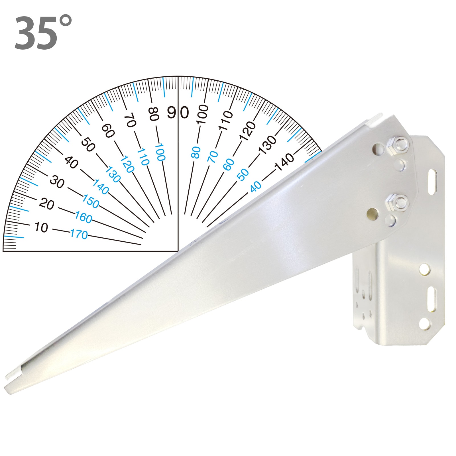 角度調整式 ソーラーパネル用 アルミ製 架台 耐腐食性 単管パイプ 支柱 バンド固定 汎用型 角度 15度 35度 45度 65度 固定台 DIY 自作用パーツ