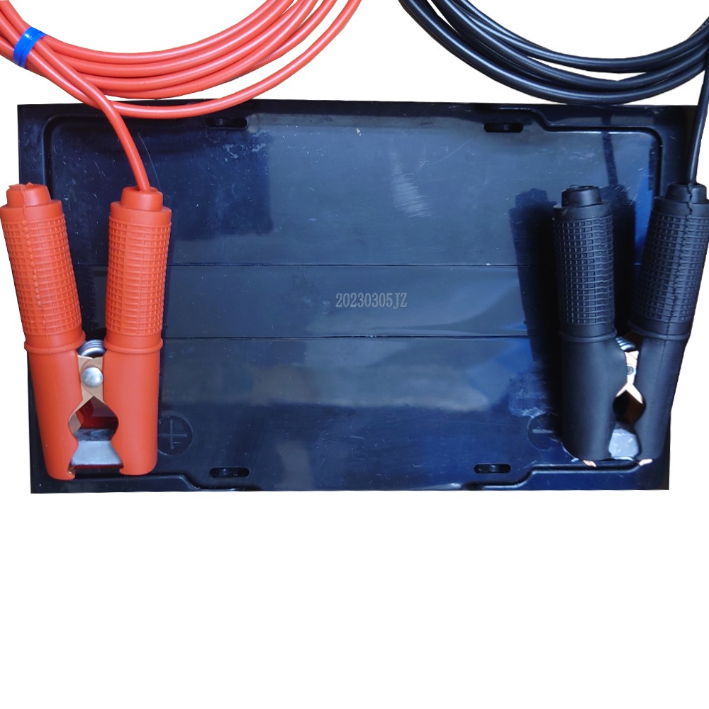 10m ワニ口クリップ付き 2SQ ケーブル KIV カーバッテリー 電気柵 アリゲータークランプ 銅 赤黒 1セット