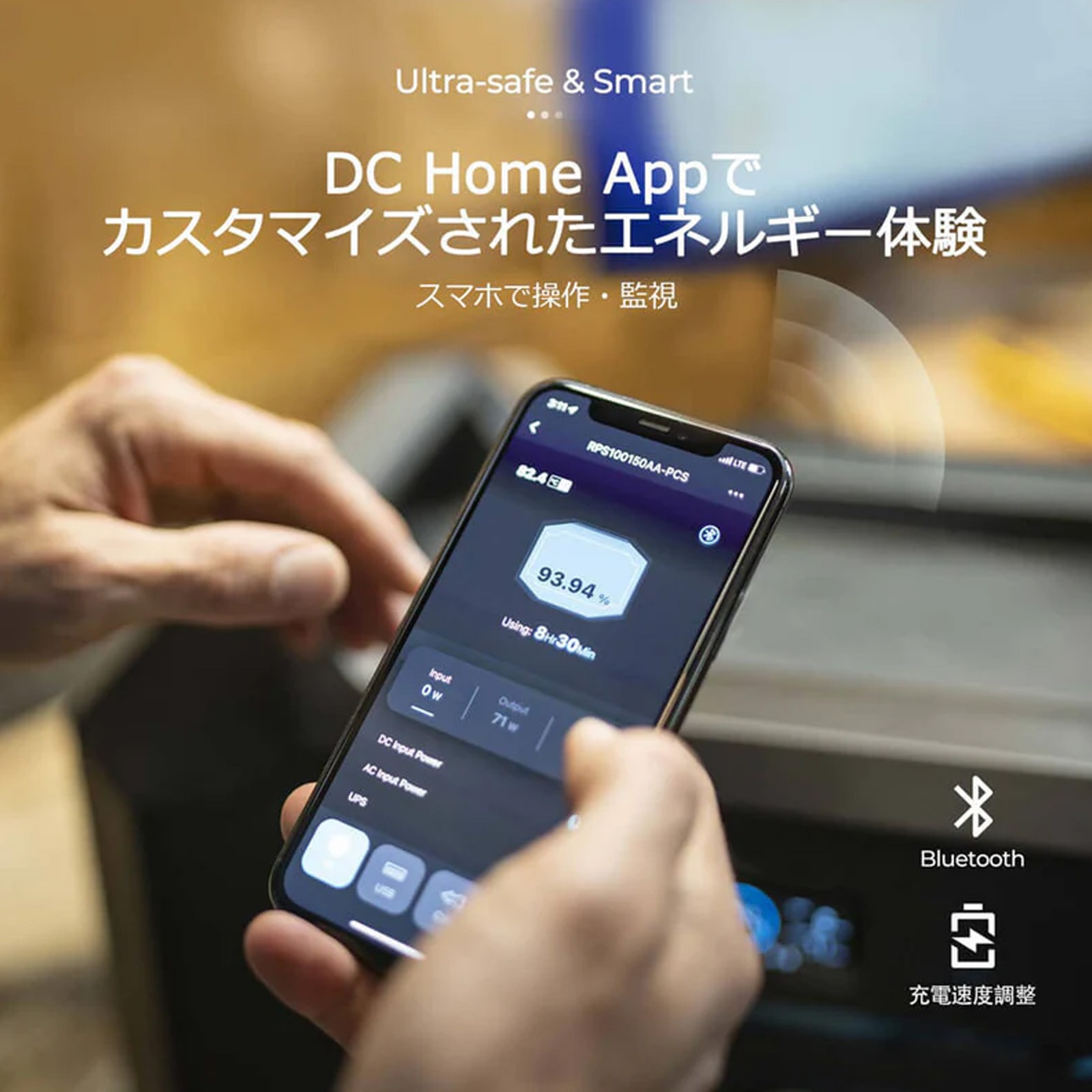 RENOGY ポータブル電源1000 998Wh／24000mAh 正弦波 50/60Hz切替 AC100V 軽量 リチウムイオン 家庭用 蓄電池 急速充電 BMS保護機能付き 省エネモード ソーラー充電 車内充電 防災 非常用 車中泊 アウトドア 船舶