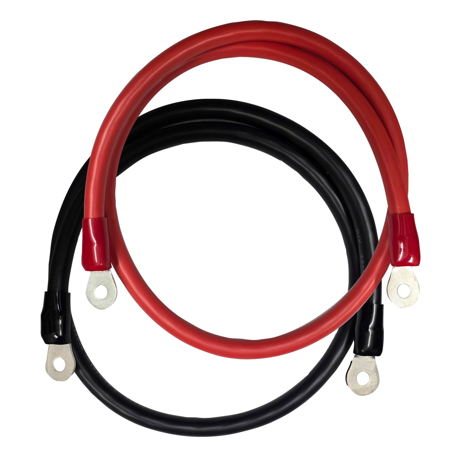 38SQ 100cm KIVケーブル 端子8mm R38-8 ニチフ 圧着済 国内メーカー 赤 黒 各1本 セット バッテリー AWG 2 1m
