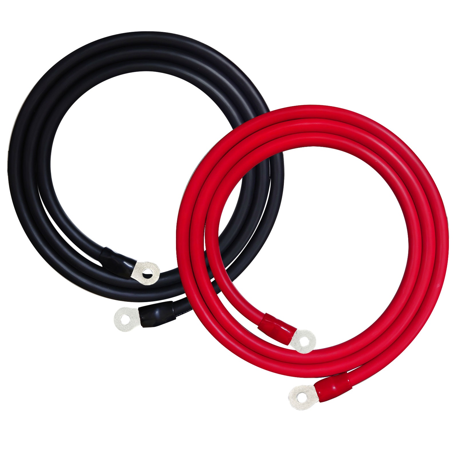 38SQ 200cm KIVケーブル 端子8mm R38-8 ニチフ 圧着済 国内メーカー 赤 黒 各1本 セット バッテリー AWG 2 2m