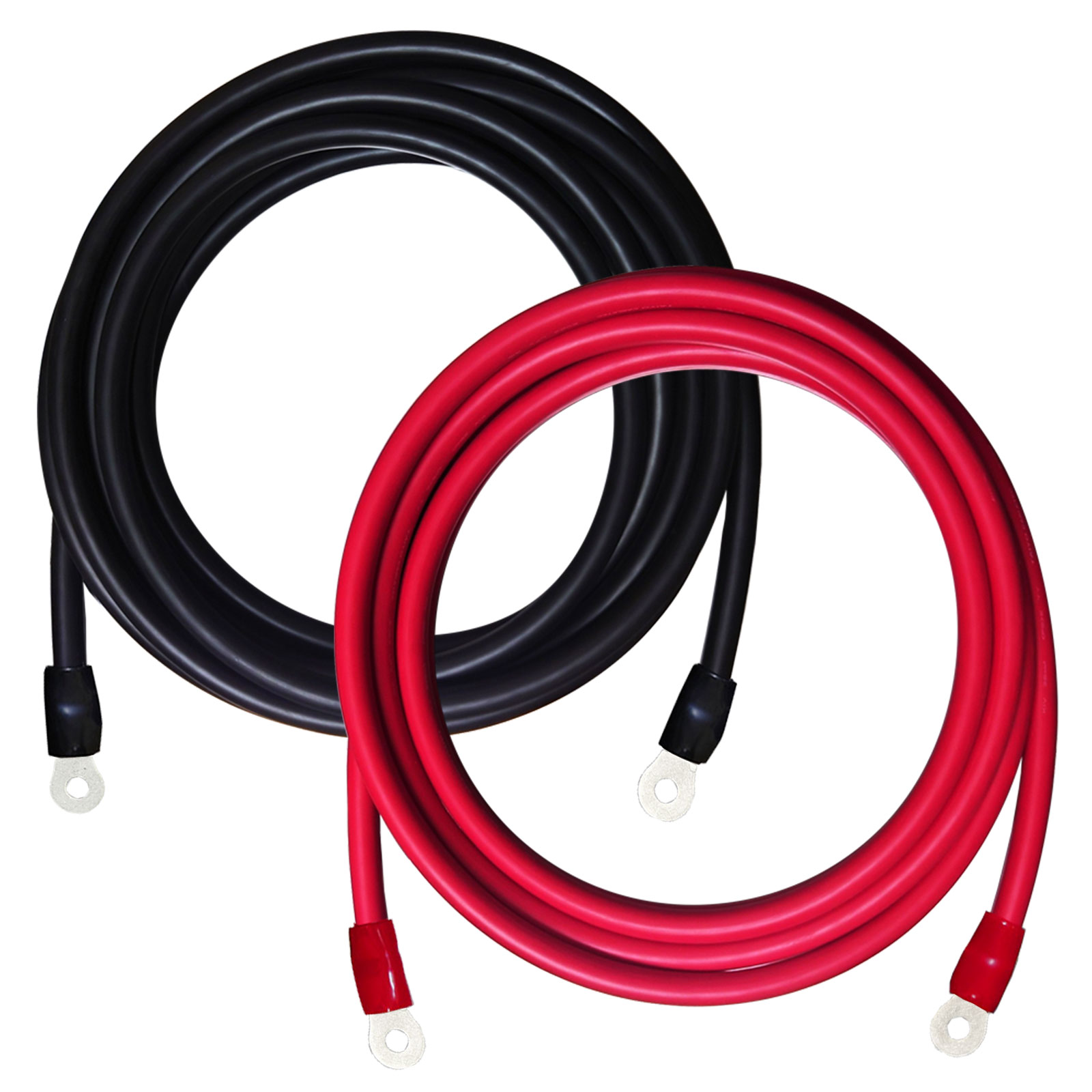 38SQ 500cm KIVケーブル 端子8mm R38-8 ニチフ 圧着済 国内メーカー 赤 黒 各1本 セット バッテリー AWG 2 5m