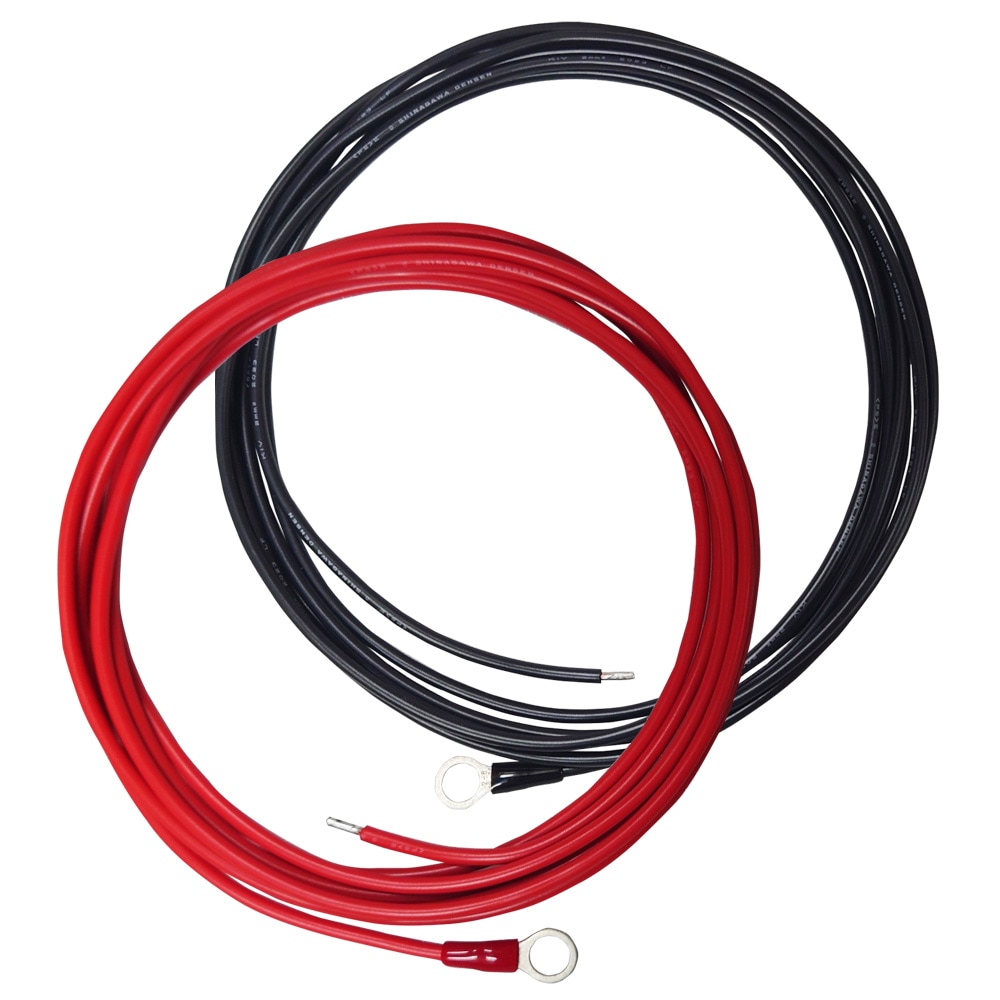 3m KIV 2SQ バッテリー ケーブル ソーラー充電 R2-8 丸形 裸圧着端子 電気柵 接続 赤 黒 各1点 セット