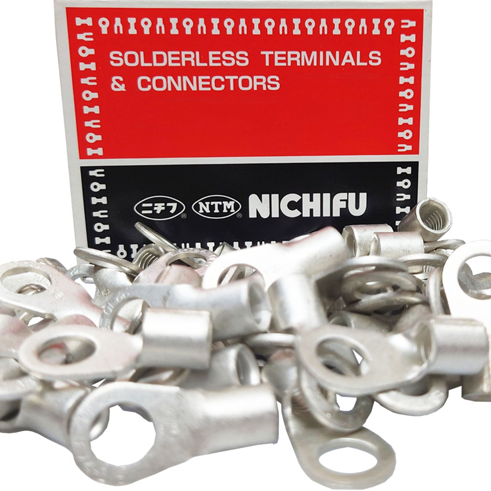 KIV 14SQ 3m ケーブル ニチフ 丸形 圧着端子 10mm穴 絶縁キャップ付 R14-10 国内メーカー バッテリーケーブル 船 車 配線 インバータ接続 KAUSMEDIA 300cm