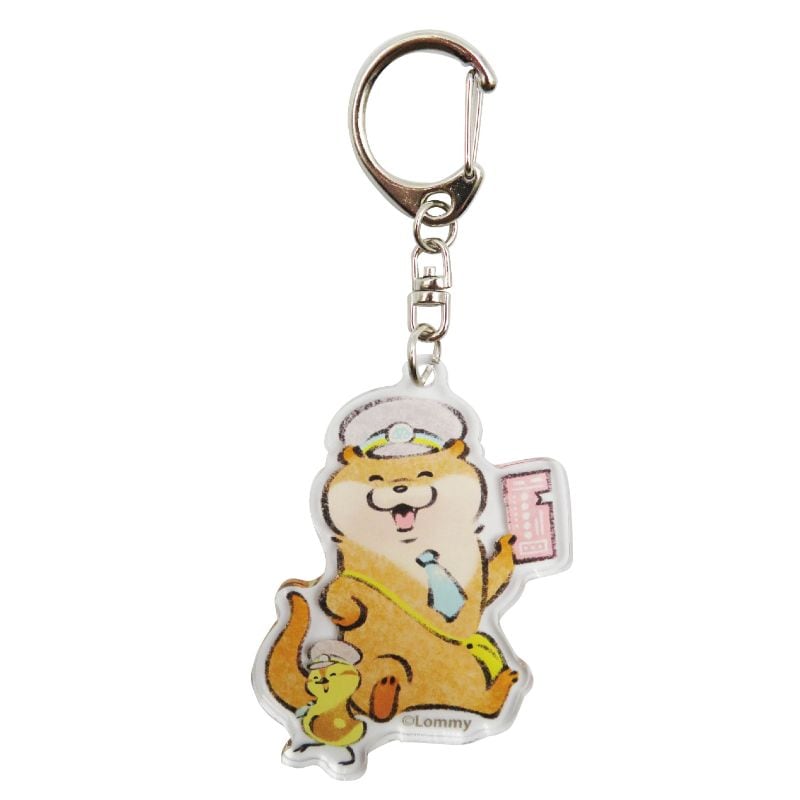 可愛い嘘のカワウソ アクリルキーホルダー 切符だぬ | ぬんぬん
