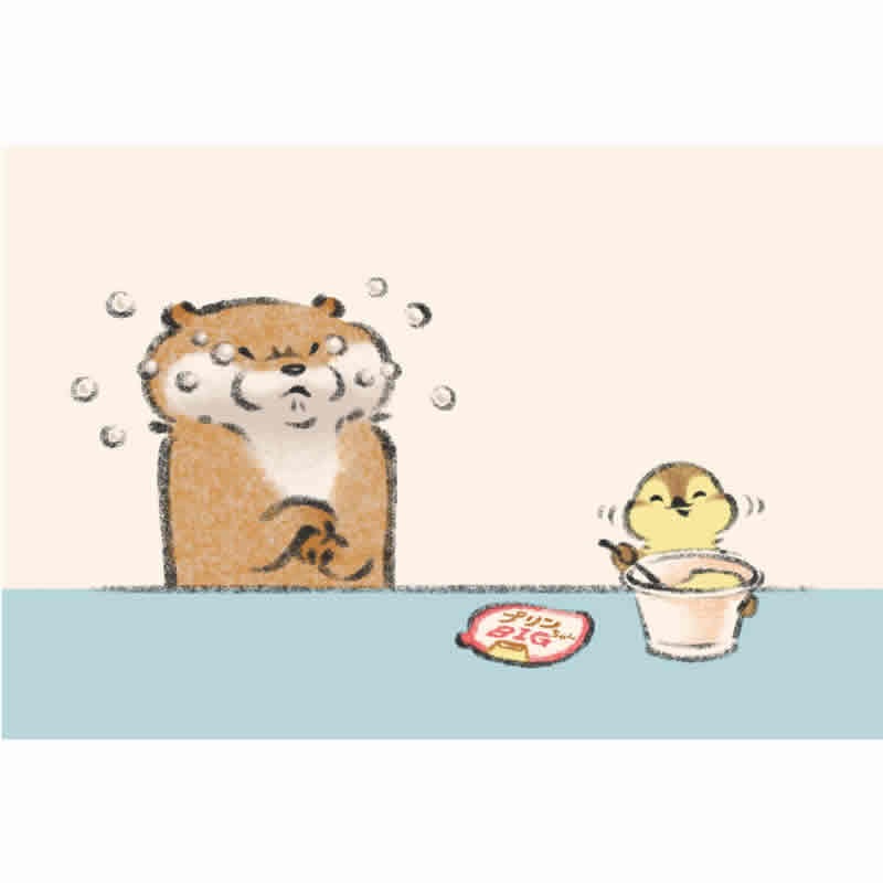 可愛い嘘のカワウソ ポストカード 食べちゃうの | 文房具 | 可愛い嘘の