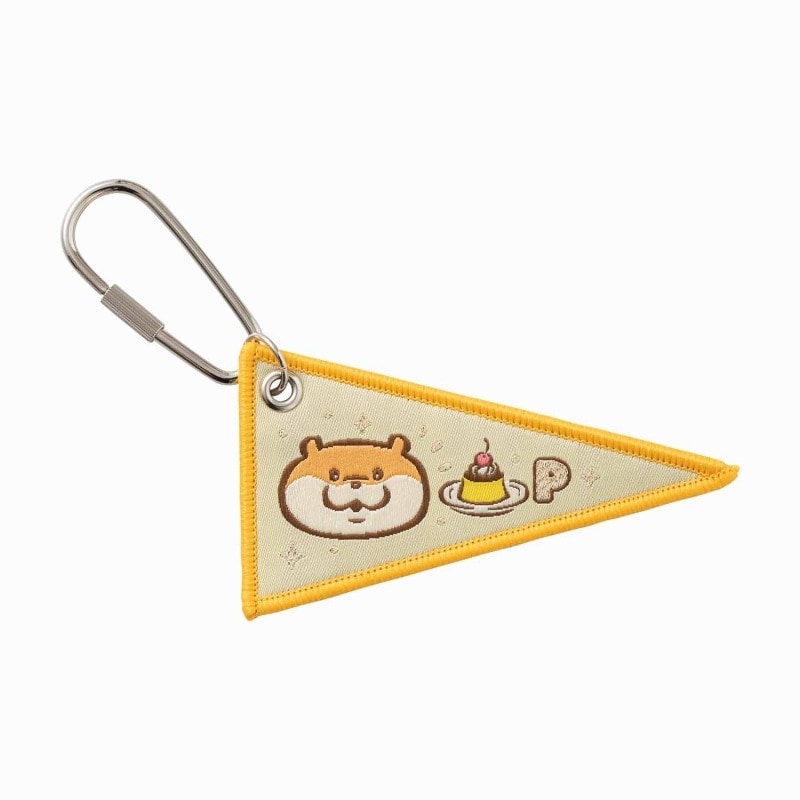 可愛い嘘のカワウソ 織フラッグキーホルダー(プリンちゃん) | すべての