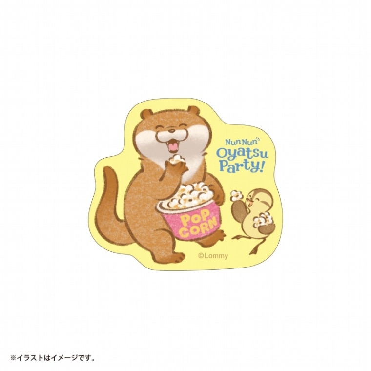 可愛い嘘のカワウソ ぬんぬんおやつParty！ スマホに貼れるサイズの